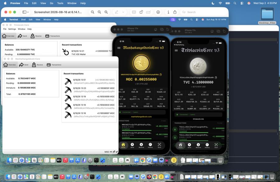 Trivia Coin wallet screenshot