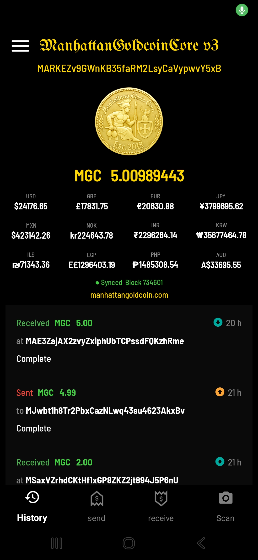 MGC Wallet v3 Screenshot